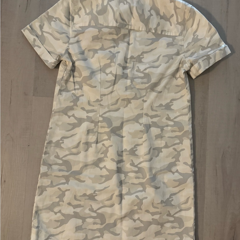 New - Vineyard Vines Margo‎ Utility Cream Camo Mini Dress - Picture 4 of 4
